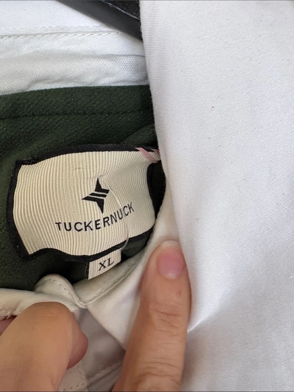 Tuckernuck Forest Green Dress with White Collar and Cuffs